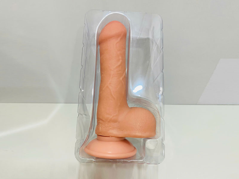 Dildo silicon có bìu gắn tường 7 inch, đầu khấc tăng khoái cảm nữ